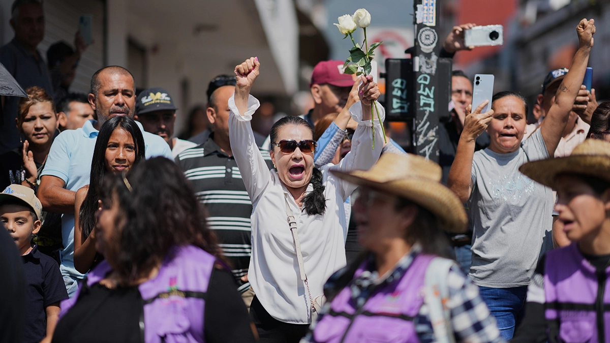 Thousands of people took to the streets of Michoacan to protest the murdered mayor Carlos Manzo