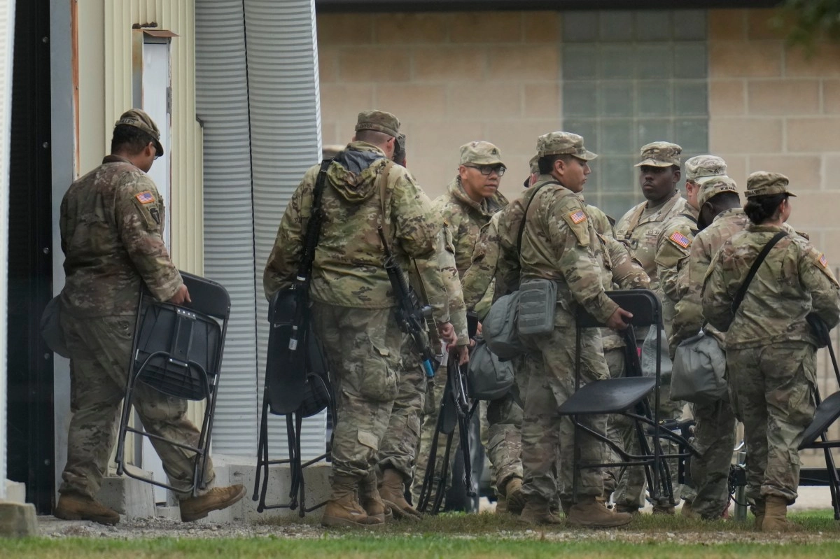 Members of the National Guard from Texas and California will leave Portland and Chicago