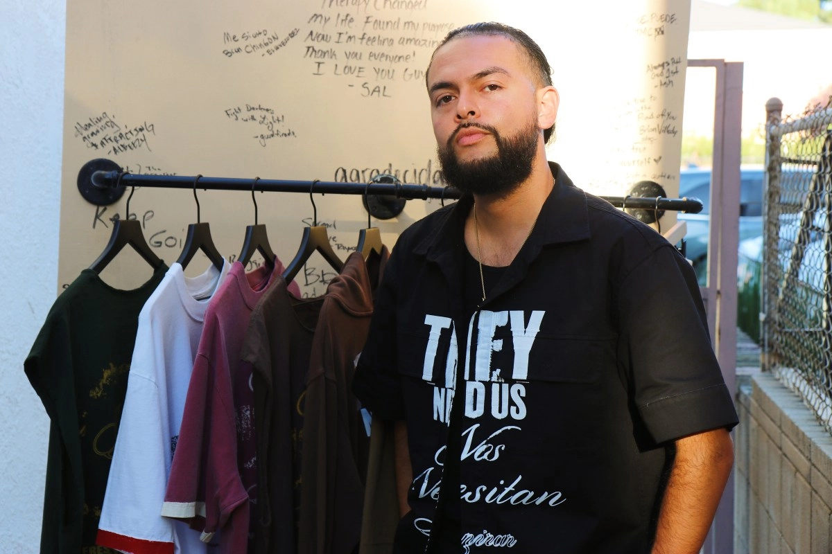 Young Latino promotes mental health through fashion