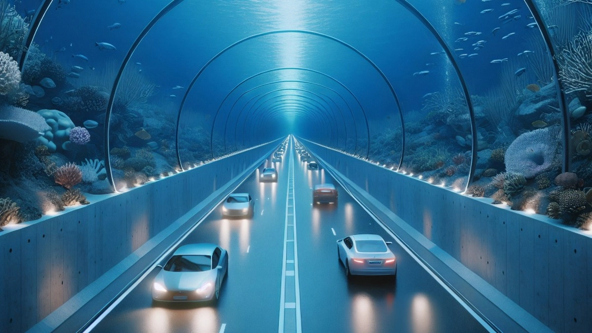The world039s largest underwater tunnel is being built 18 kilometers long and links two countries