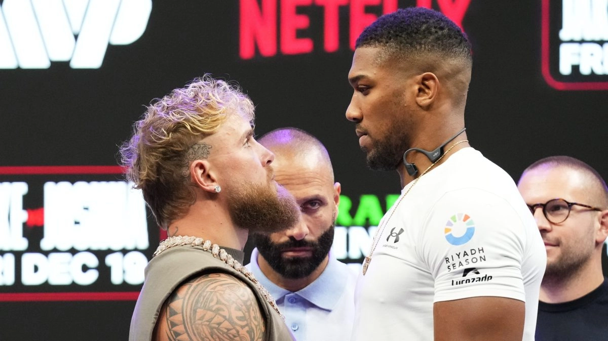 Jake Paul and Anthony Joshua ignite the prefight hype in Miami