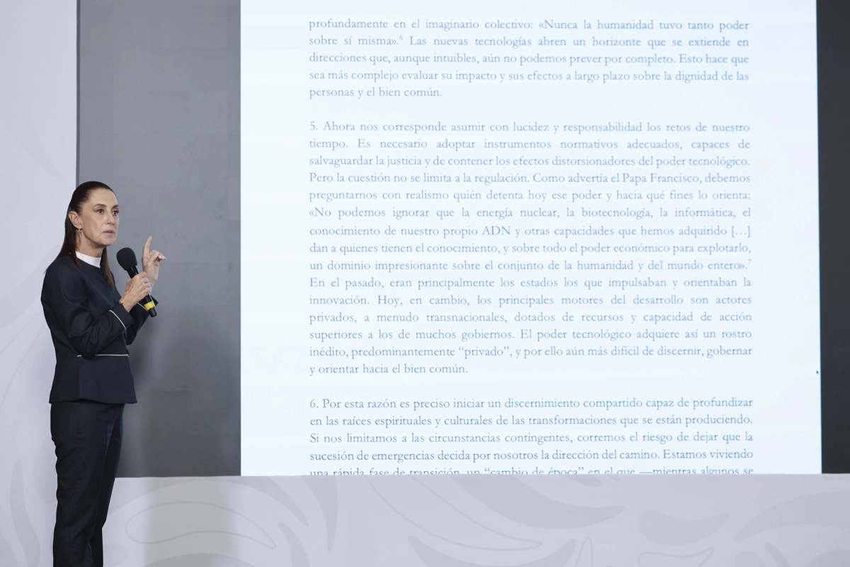 Sheinbaum sees Pope Leo XIVs humanist reflection on Artificial Intelligence as very interesting