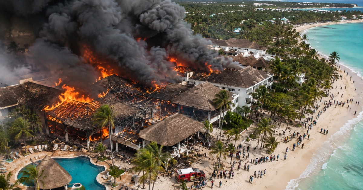 Fire devastates resort in Dominican Republic 1700 tourists evacuated