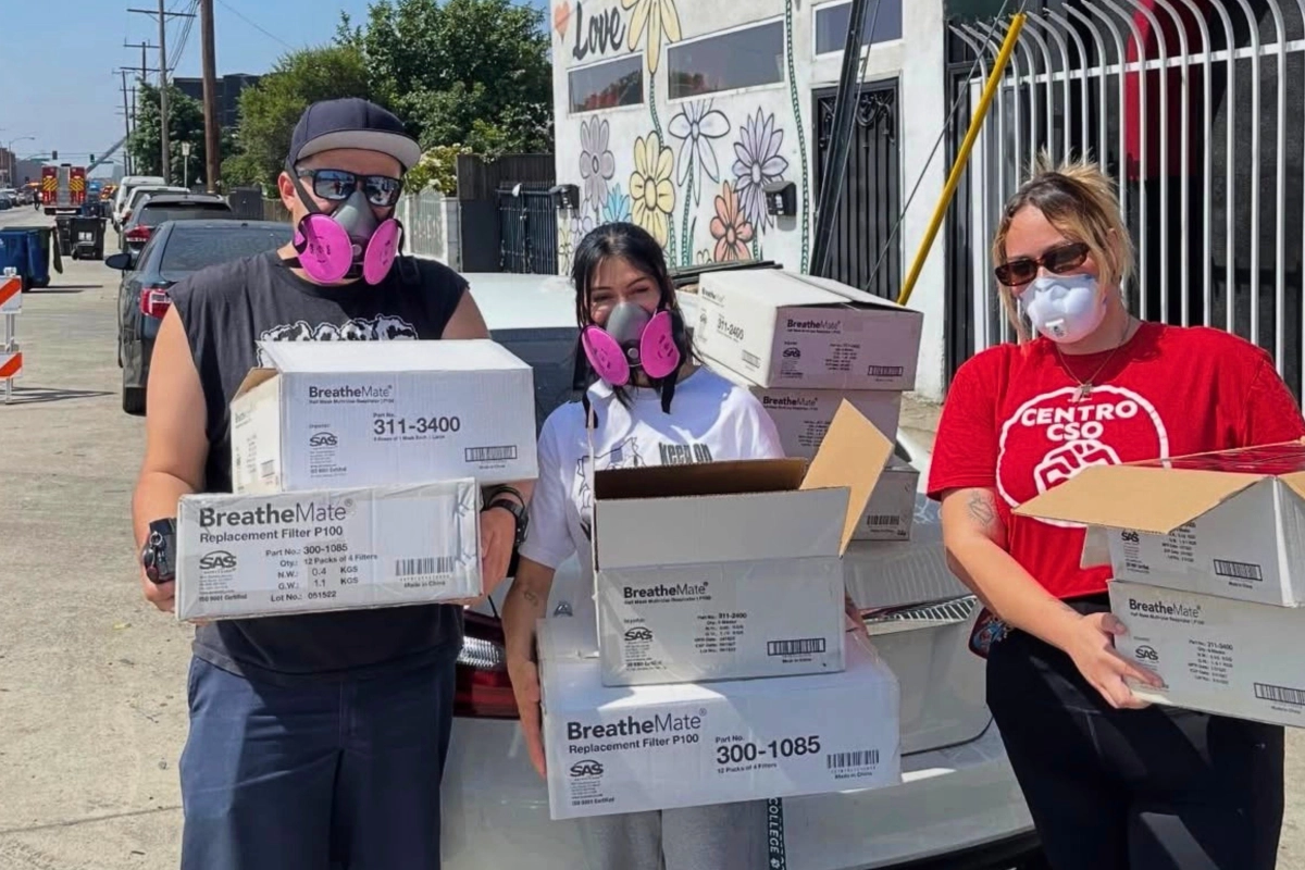 The Boyle Heights community mobilizes in response to the Lineage fire emergency