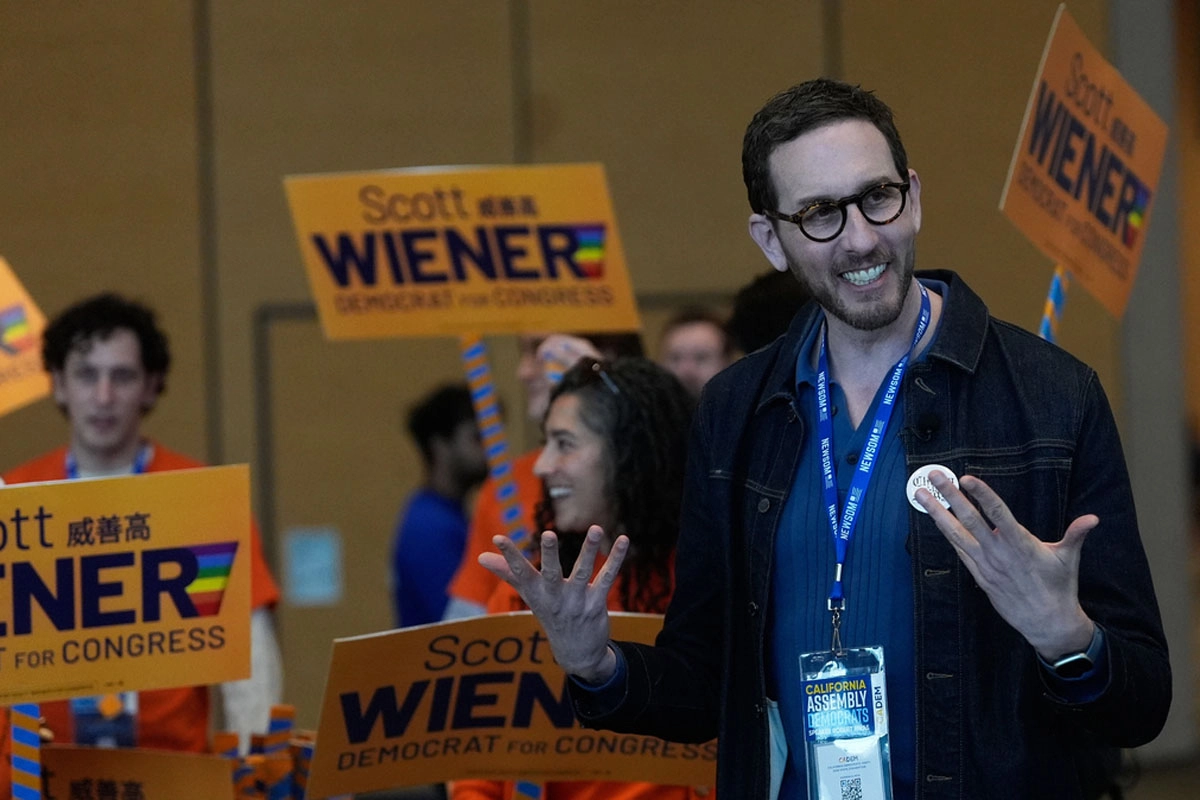 Scott Wiener senator who aspires to succeed Nancy Pelosi was attacked during a gay event