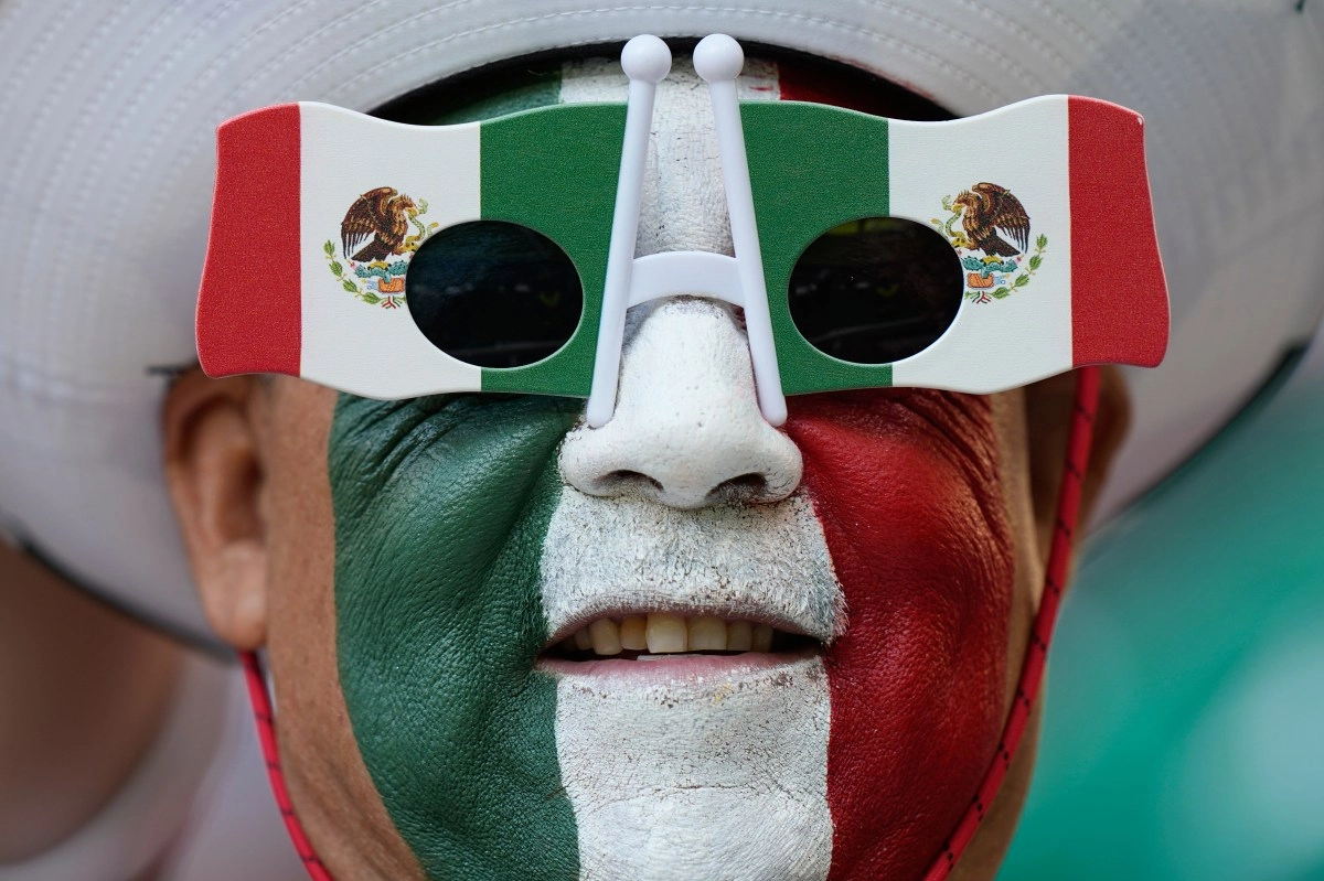 Mexican fans from southern California celebrate victory in the 2026 World Cup