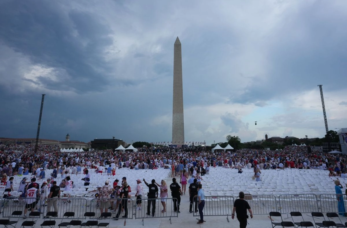 Thousands of people were evacuated from the National Mall after severe storm alerts were activated