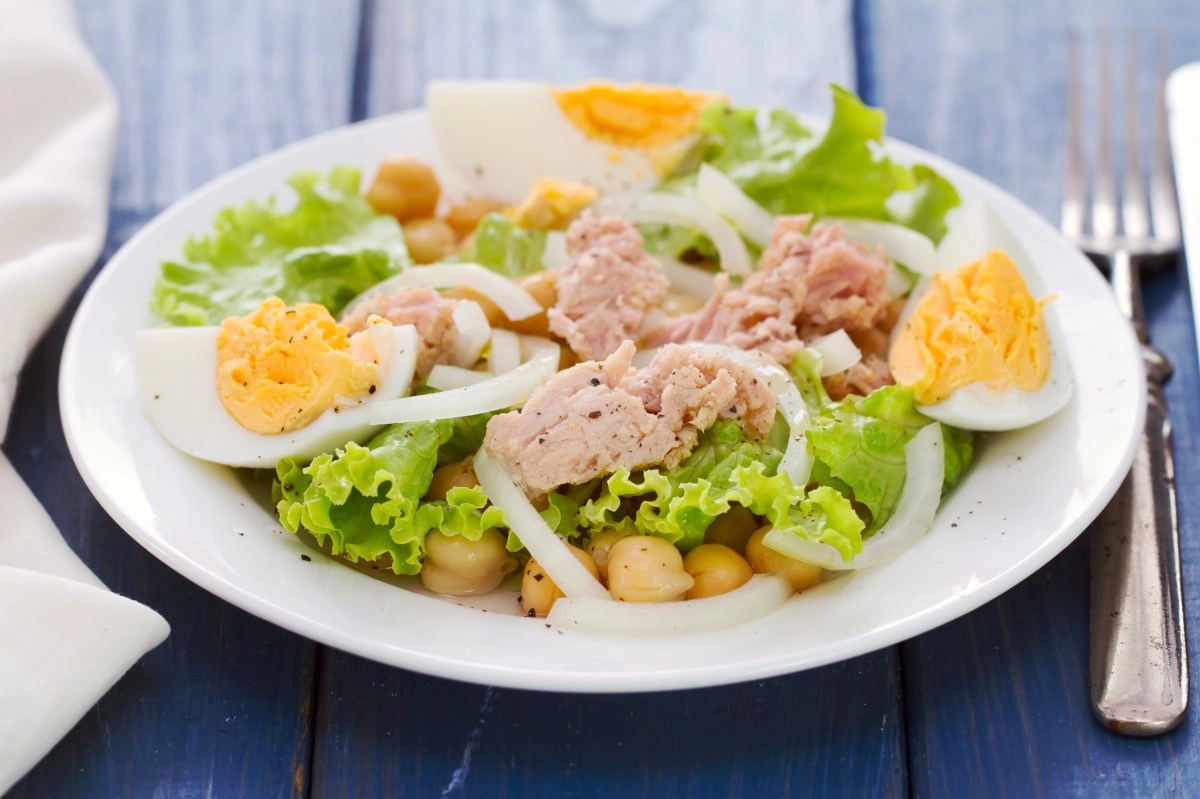 High Protein Salad Recipe Keeps you full for hours and costs less than 5