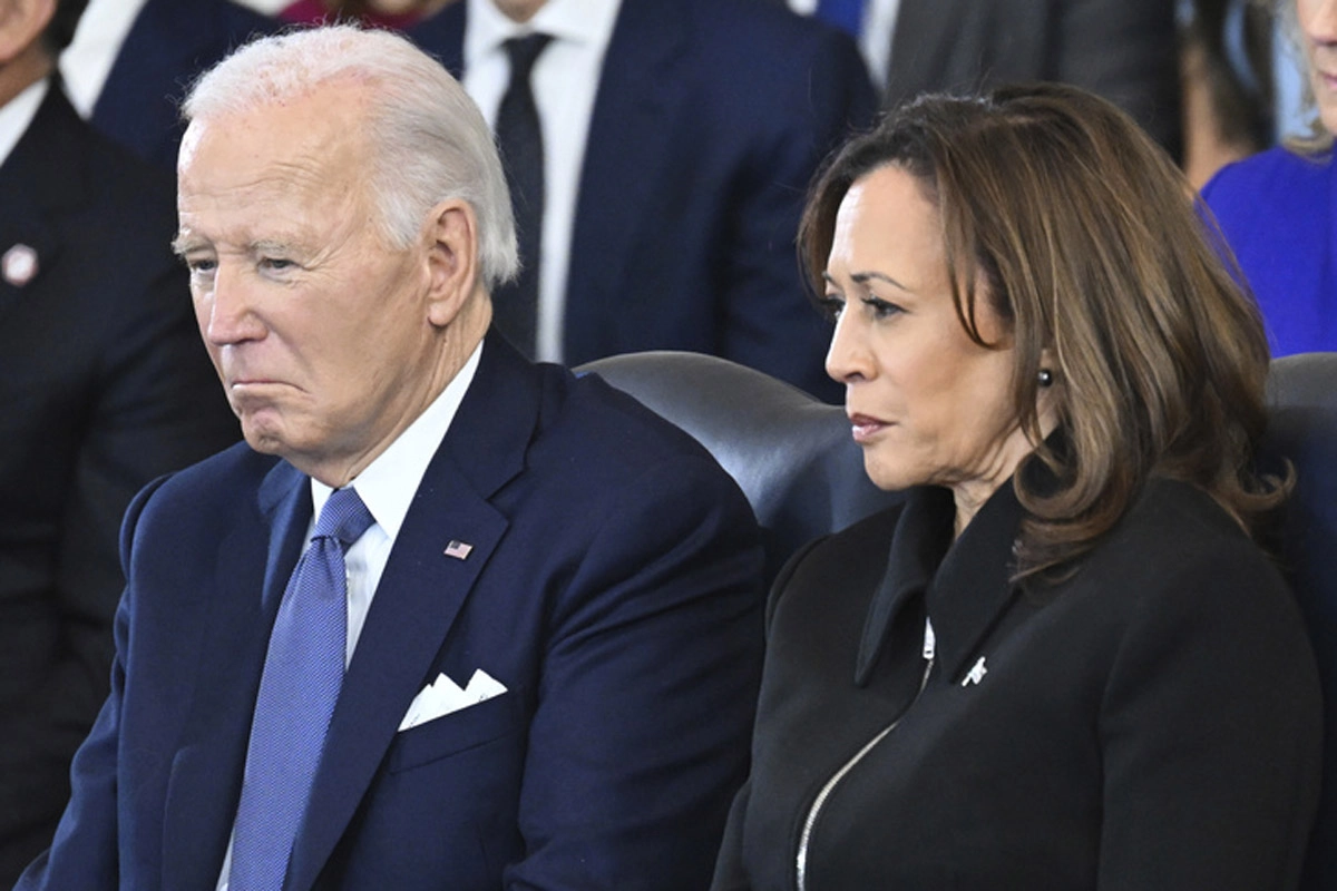 Kamala Harris omits Joe Biden's name when citing the three most effective US presidents.
