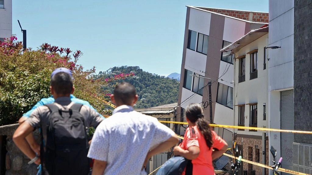 Manizales a city between collapsed buildings and broken facades due to the powerful earthquake in Colombia