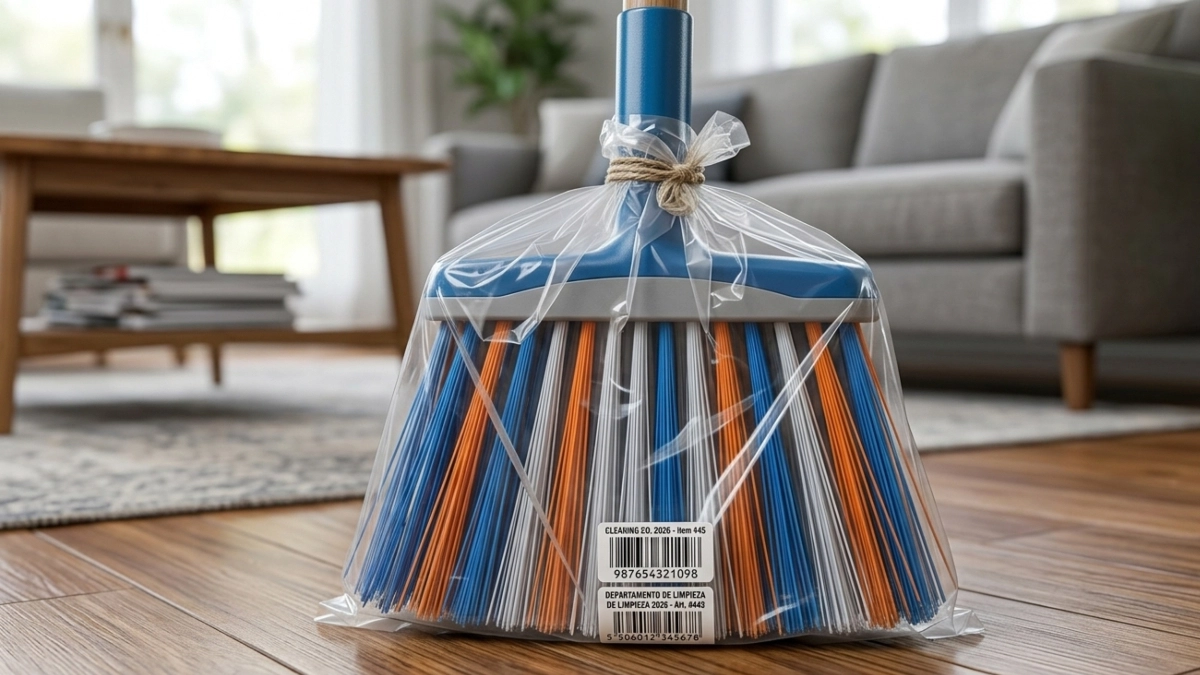 Covering the broom with a bag before sweeping: what is it for?