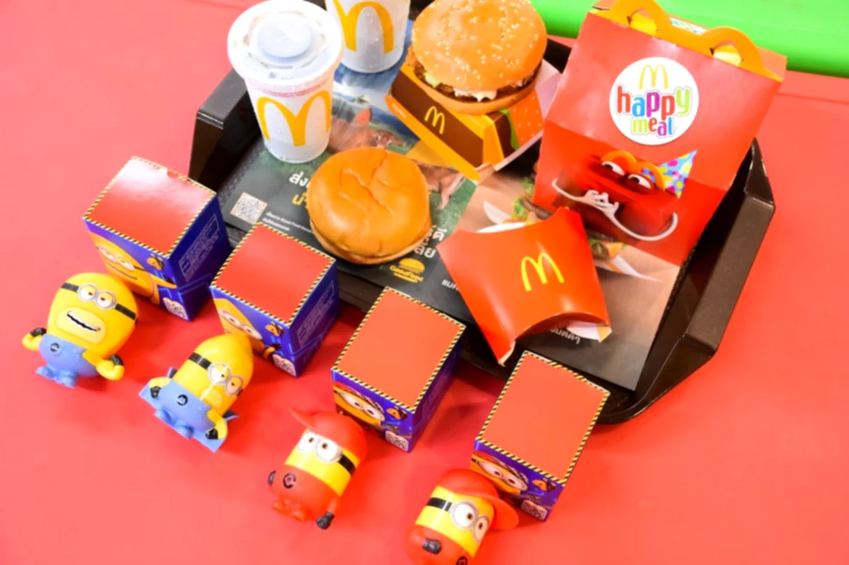Items from McDonald's Happy Box, rubber discs, and other items that are very expensive