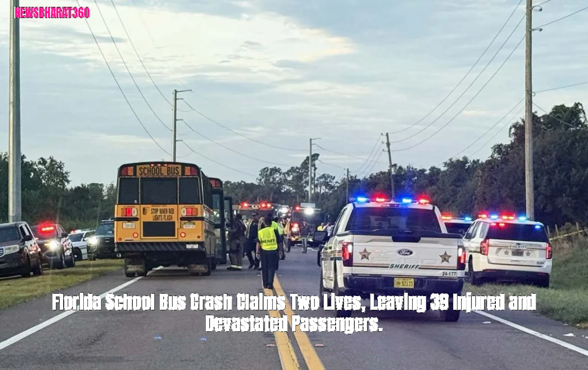 Florida School Bus Crash Claims Two Lives, Leaving 39 Injured and Devastated Passengers.