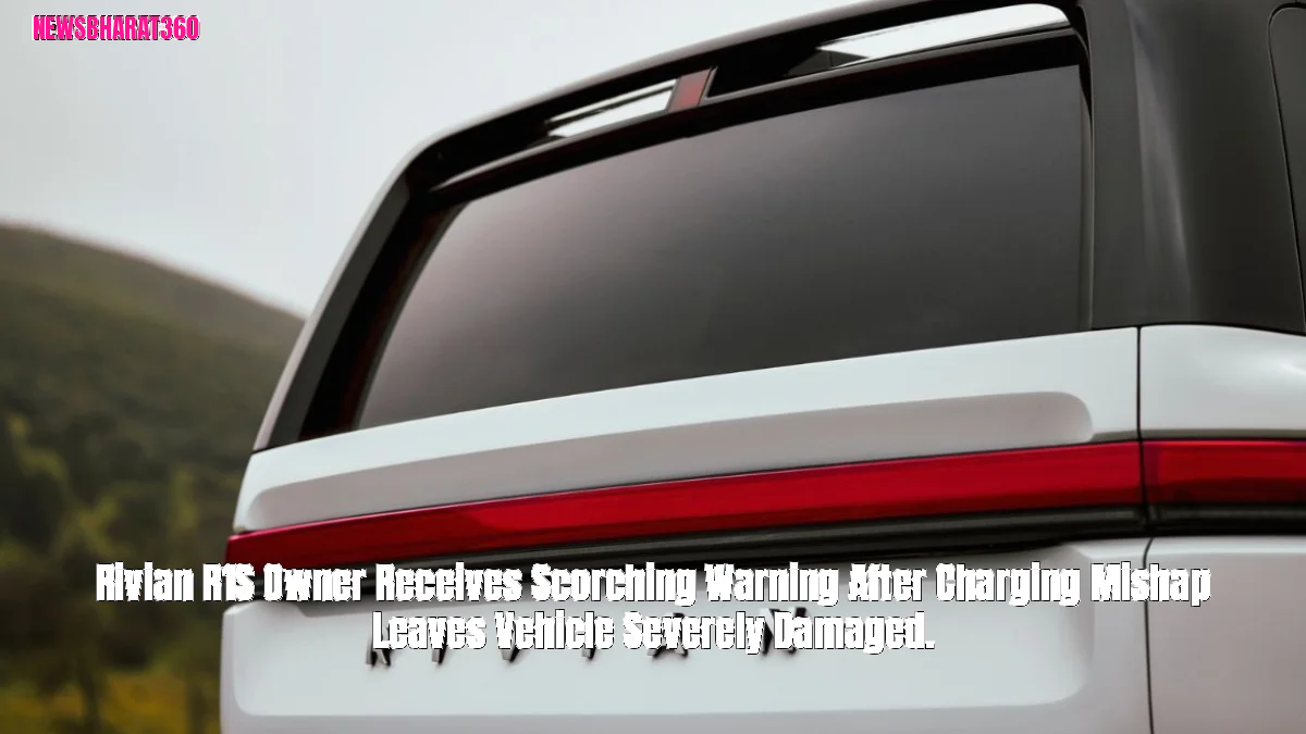 Rivian R1S Owner Receives Scorching Warning After Charging Mishap Leaves Vehicle Severely Damaged.