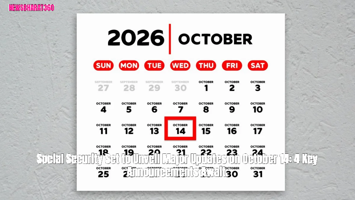 Social Security Set to Unveil Major Updates on October 14: 4 Key Announcements Await.