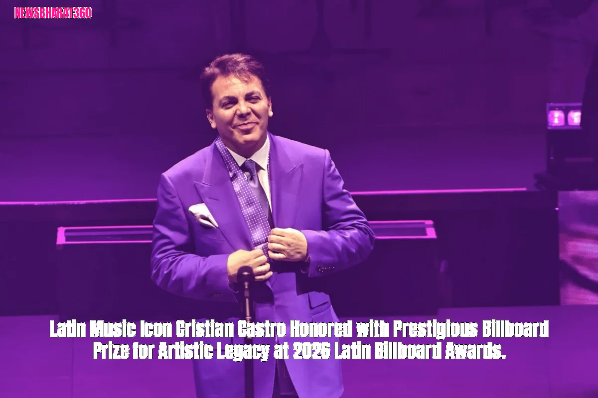 Latin Music Icon Cristian Castro Honored with Prestigious Billboard Prize for Artistic Legacy at 2026 Latin Billboard Aw