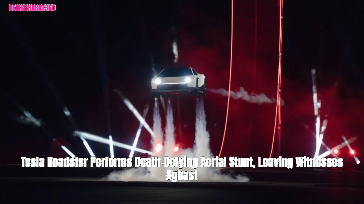 Tesla Roadster Performs Death-Defying Aerial Stunt, Leaving Witnesses Aghast