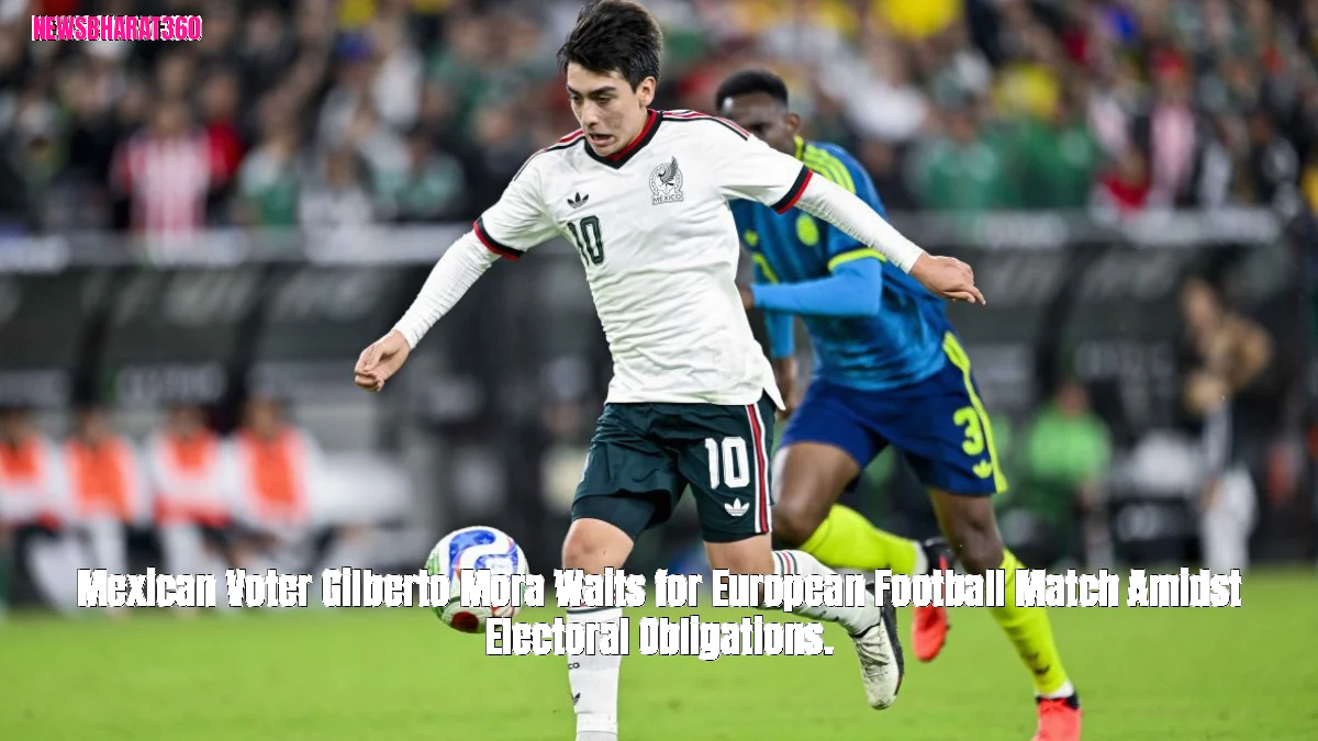 Mexican Voter Gilberto Mora Waits for European Football Match Amidst Electoral Obligations.
