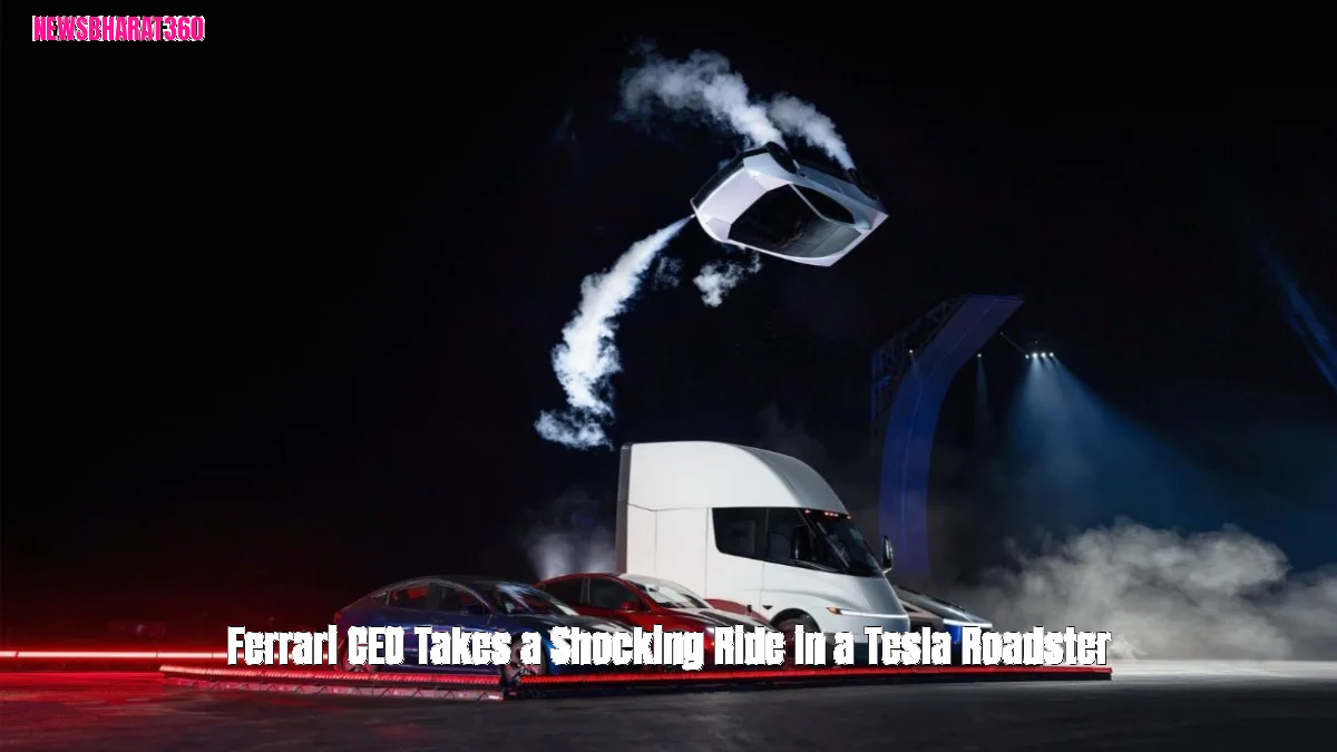 Ferrari CEO Takes a Shocking Ride in a Tesla Roadster