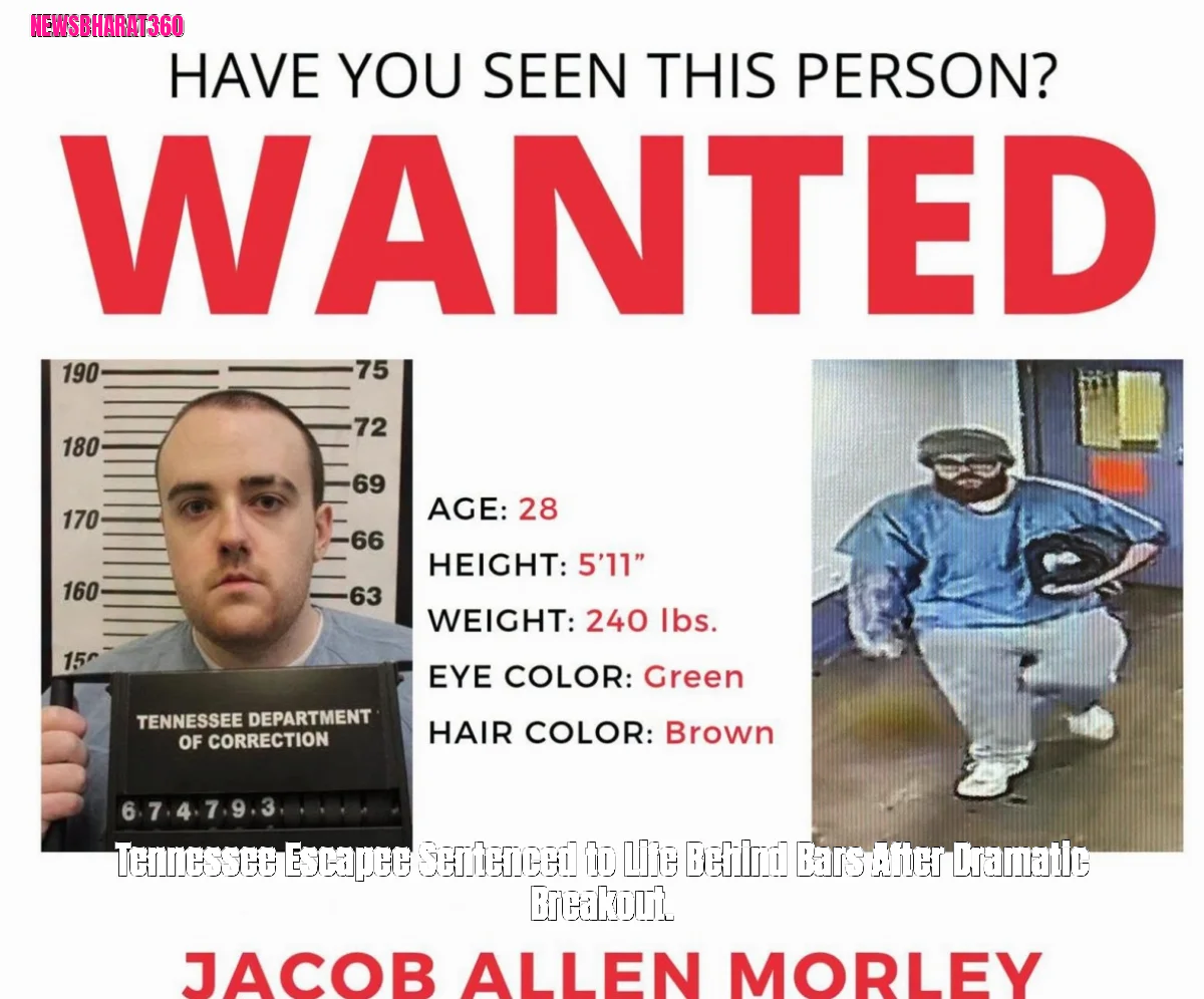 Tennessee Escapee Sentenced to Life Behind Bars After Dramatic Breakout.