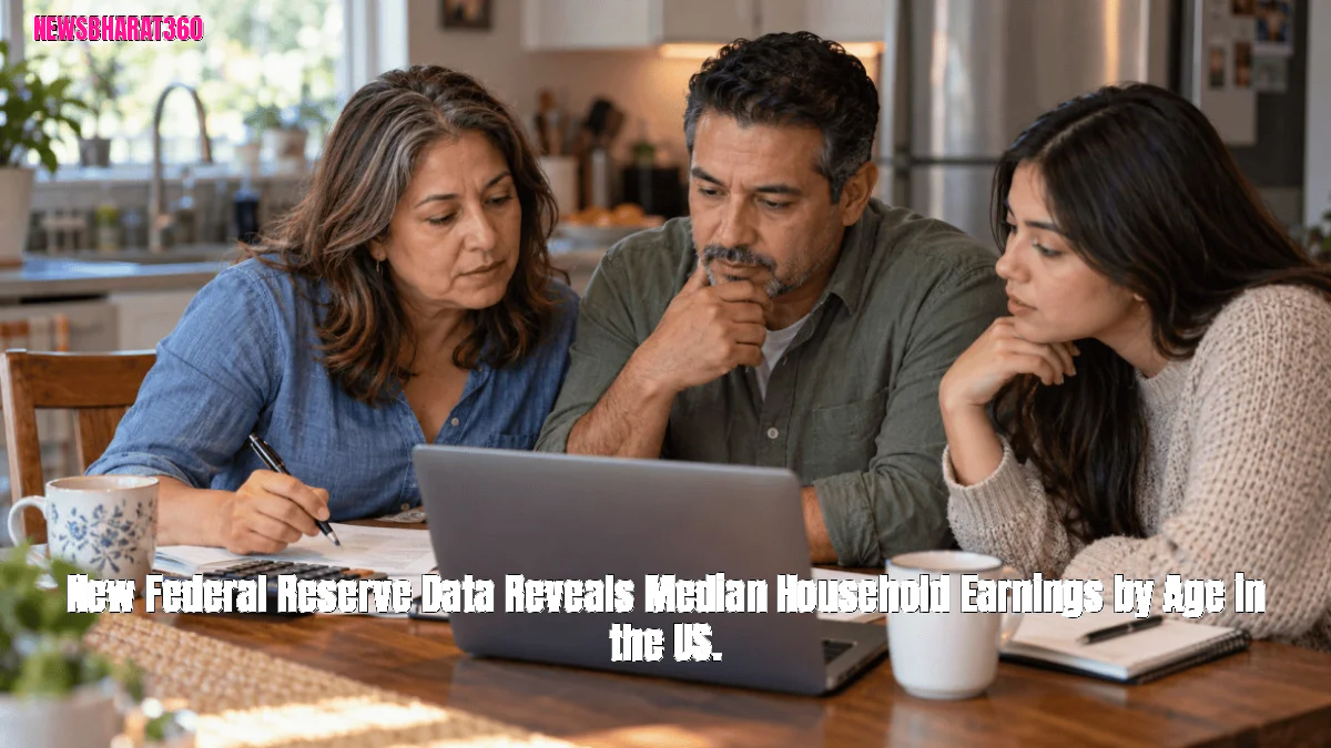 New Federal Reserve Data Reveals Median Household Earnings by Age in the US.