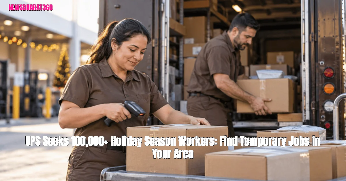UPS Seeks 100,000+ Holiday Season Workers: Find Temporary Jobs in Your Area