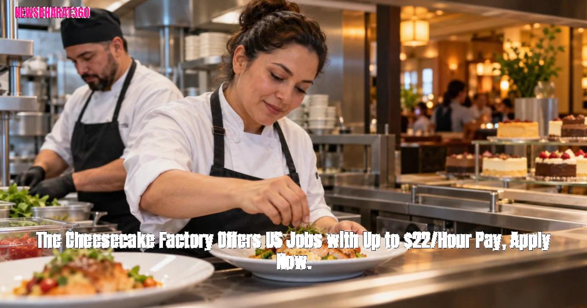 The Cheesecake Factory Offers US Jobs with Up to $22/Hour Pay, Apply Now.