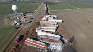 Hazardous train derailment forces evacuation of rural Kentucky