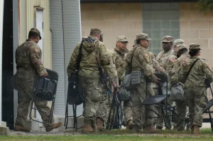 Members of the National Guard from Texas and California will leave Portland and Chicago