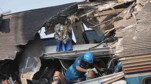 At least 32 dead after huge crane falls on passenger train in Thailand