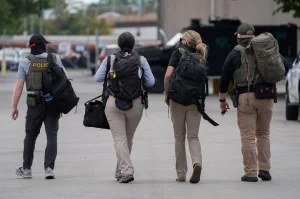 Immigration authorities leave operations center in Los Angeles