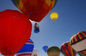 Hot air balloon makes emergency landing in the yard of a house in Riverside