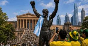 The most unusual superstition of the World Cup: the statue of Rocky that no one wants to wear