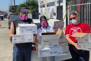 The Boyle Heights community mobilizes in response to the Lineage fire emergency
