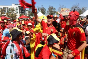 Thousands of Belgian fans celebrate World Cup fever in Los Angeles, despite being eliminated