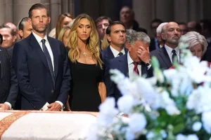 Lara Trump denies feeling bored during Lindsey Graham's funeral, as she is accused....