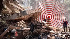 Maps and graphs showing the magnitude and impact of the powerful earthquake in Colombia